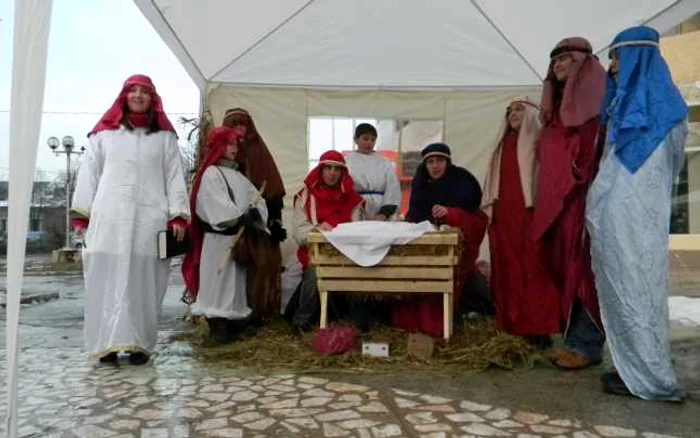 Studenţii au reconstituit scena biblică