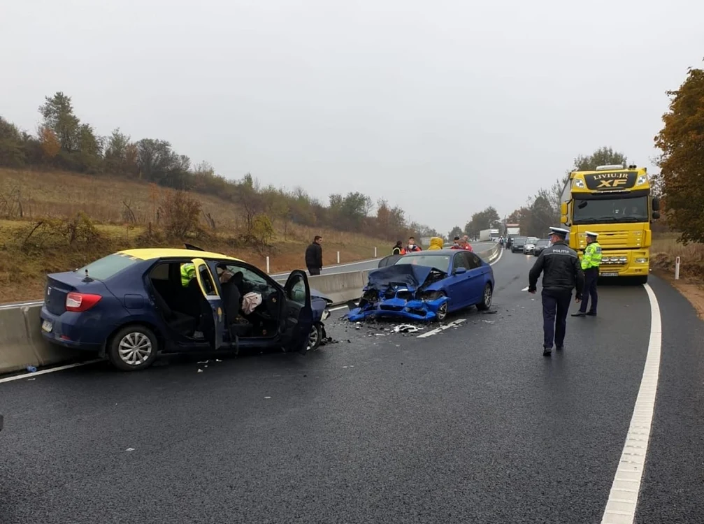 Accident pe Valea Oltului între Tălmaciu şi Boiţa pe DN7 în Sibiu cu cinci victime Foto Adevărul