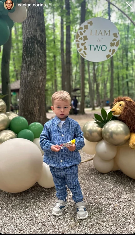 Liam, fiul lui Reghe și al Corinei Caciuc a împlinit 2 ani/ Sursă foto: Instagram