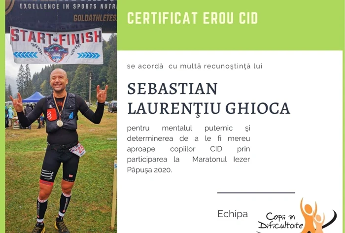 Sebastian este eroul copiilor cu deficiențe neurologice FOTO Sebastian Ghioca