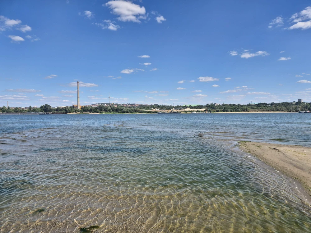 Dunărea aproape a secat complet în zona Giurgiu