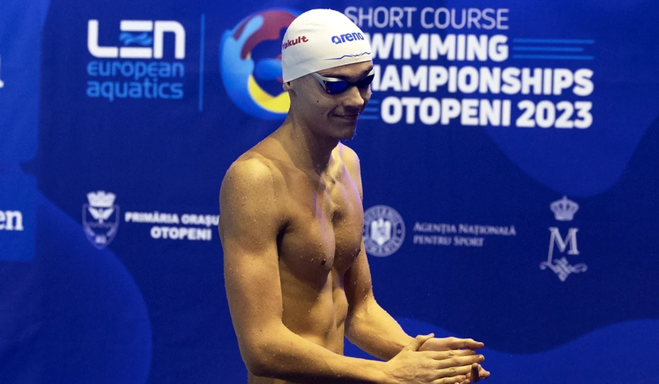 David Popovici, medaliat la Campionatele Europene de la Otopeni (FOTO: Sportpictures)