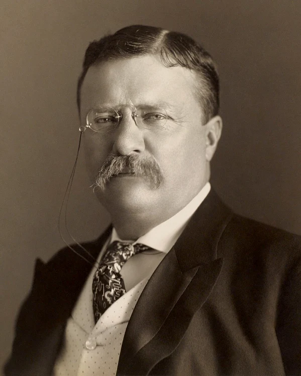 Theodore Roosevelt, primul președinte american care a purtat o cravată lungă în timpul mandatului 