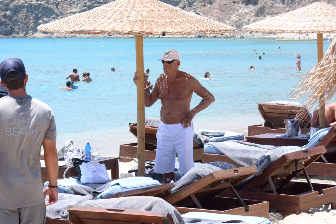 NO WEB Exclusive images: Giorgio Armani on holiday in Mykonos, Greece jpeg