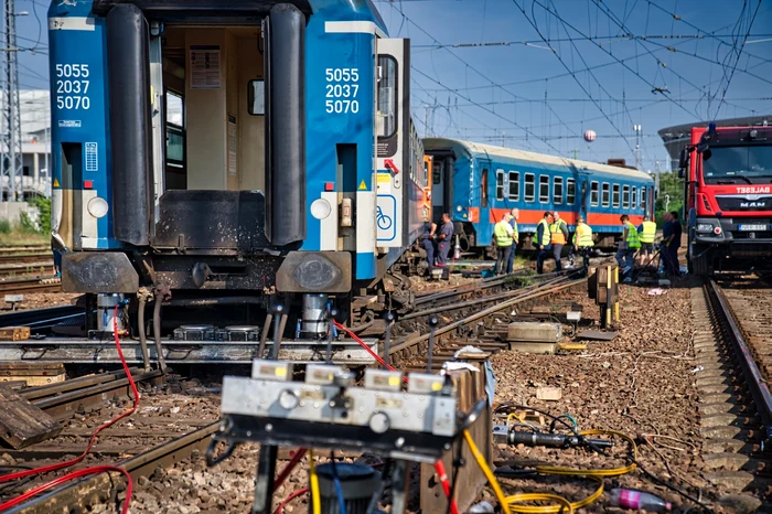 Trenul InterCity Cluj-Napoca-Budapesta a deraiat FOTO:  Mavinform