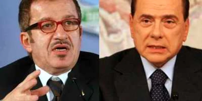 Ministrul de Interne Roberto Maroni şi premierul Silvio Berlusconi