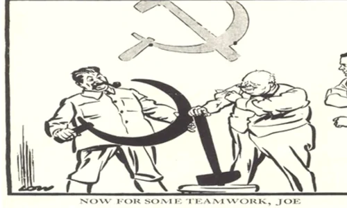 Soarta României şi a restului  Europei de sud est, scrisă  pe un şerveţel  Cum au hotărât Churchill şi Stalin destinul a milioane de oameni jpeg