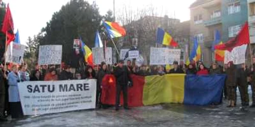 La protestul de ieri au participat aproximativ 50 de membri PSD