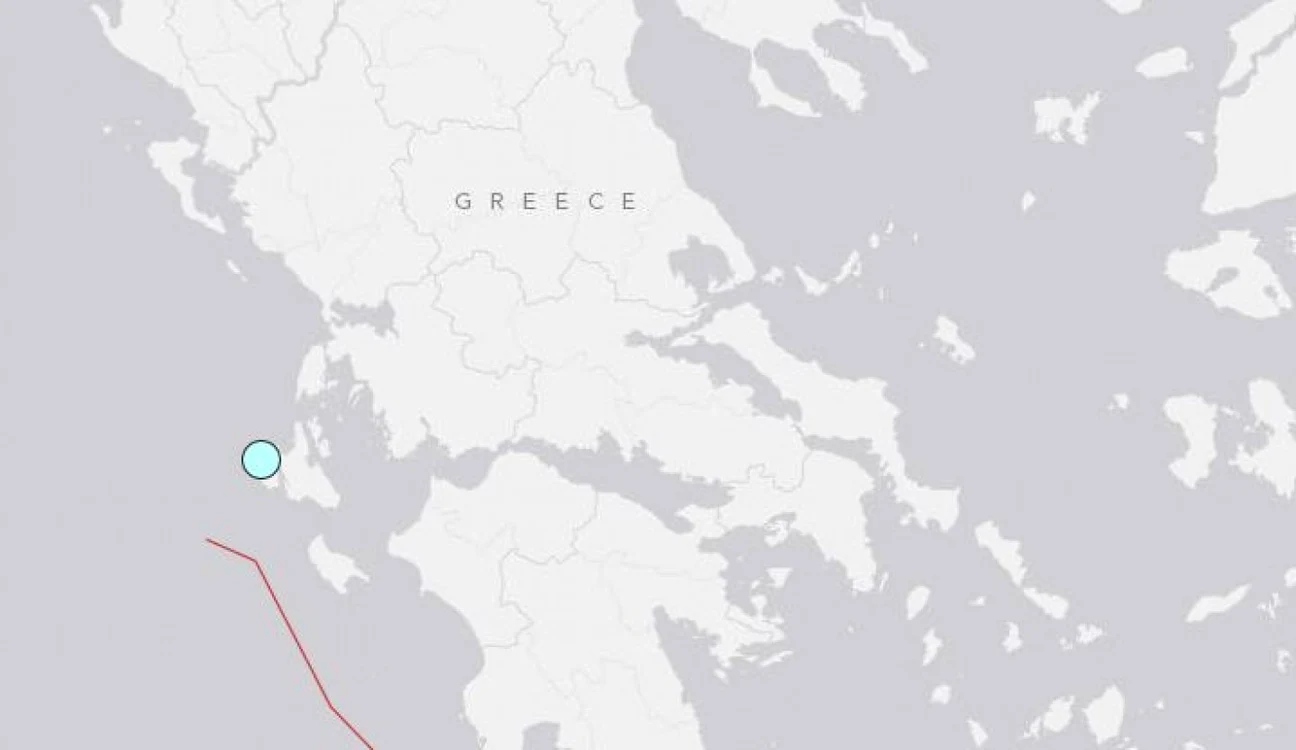 Locul producerii cutremurului de luni dimineaţă, din Grecia FOTO Captură usgs.gov