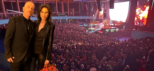 Ramona Bădescu l-a susținut pe Eros Ramazzotti, la concertul de aseară, de la Romexpo 