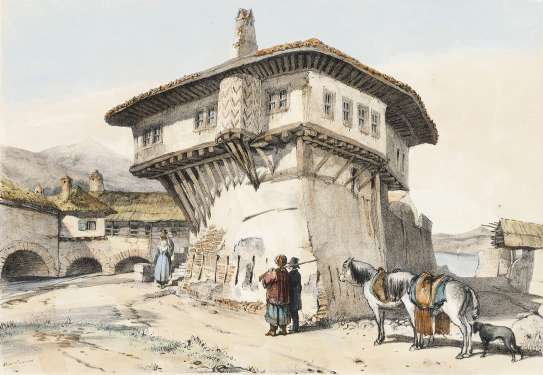 Casa din insula Ada Kaleh Sursa: Muzeul Național de Artă al României