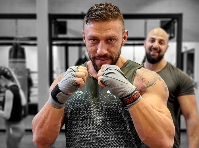 Nicolae Barbu - antrenor fitness (FOTO prim plan) şi Mustafa al Taslao, campionul Emiratelor şi al Orientului Mijlociu