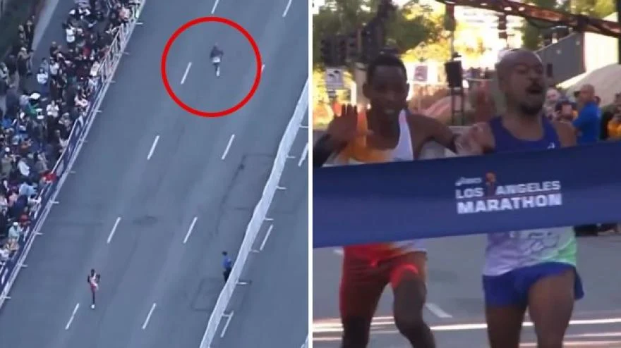 Farsa secolului în sportul mondial. Un kenyan a pierdut maratonul de la Los Angeles la o sutime de secundă, după ce a greșit traseul