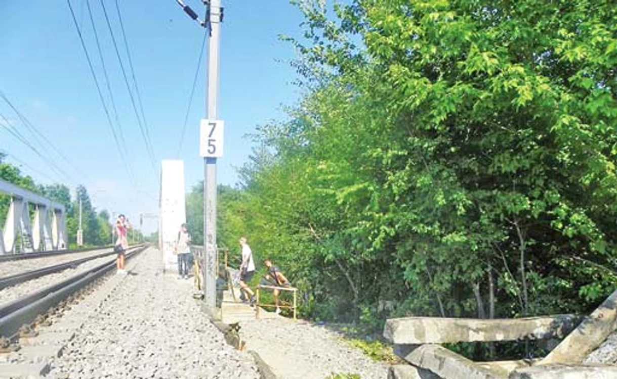 
    Podul din parc este traversat de plimbăreţi în fiecare zi Fotografii: CFR Infrastructură   