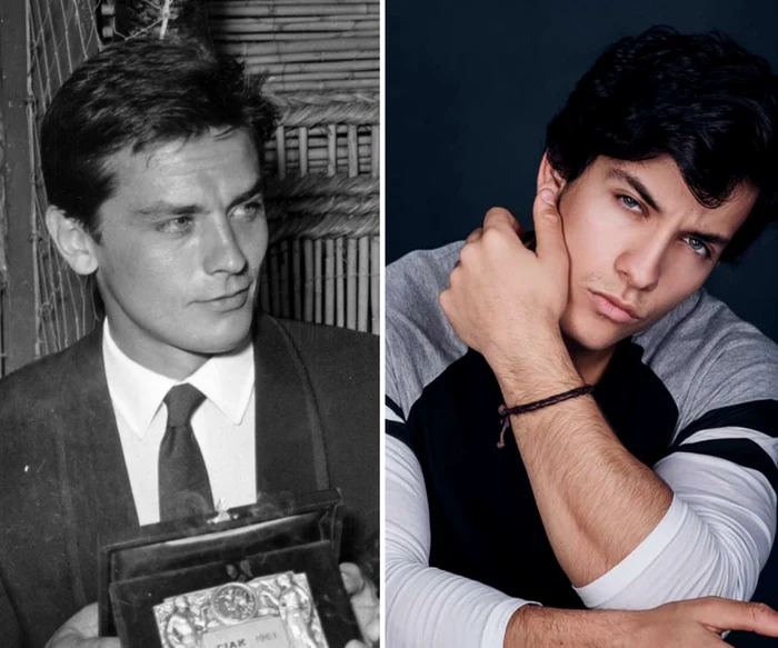 Alain Delon la 26 de ani. Flavius Jucu la 23 de anifoto: Guliver / GettyImages, Facebook