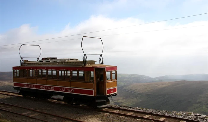 Snaefell Mountain Railway în Insulele Britanice Foto Visit Isle of Man dms