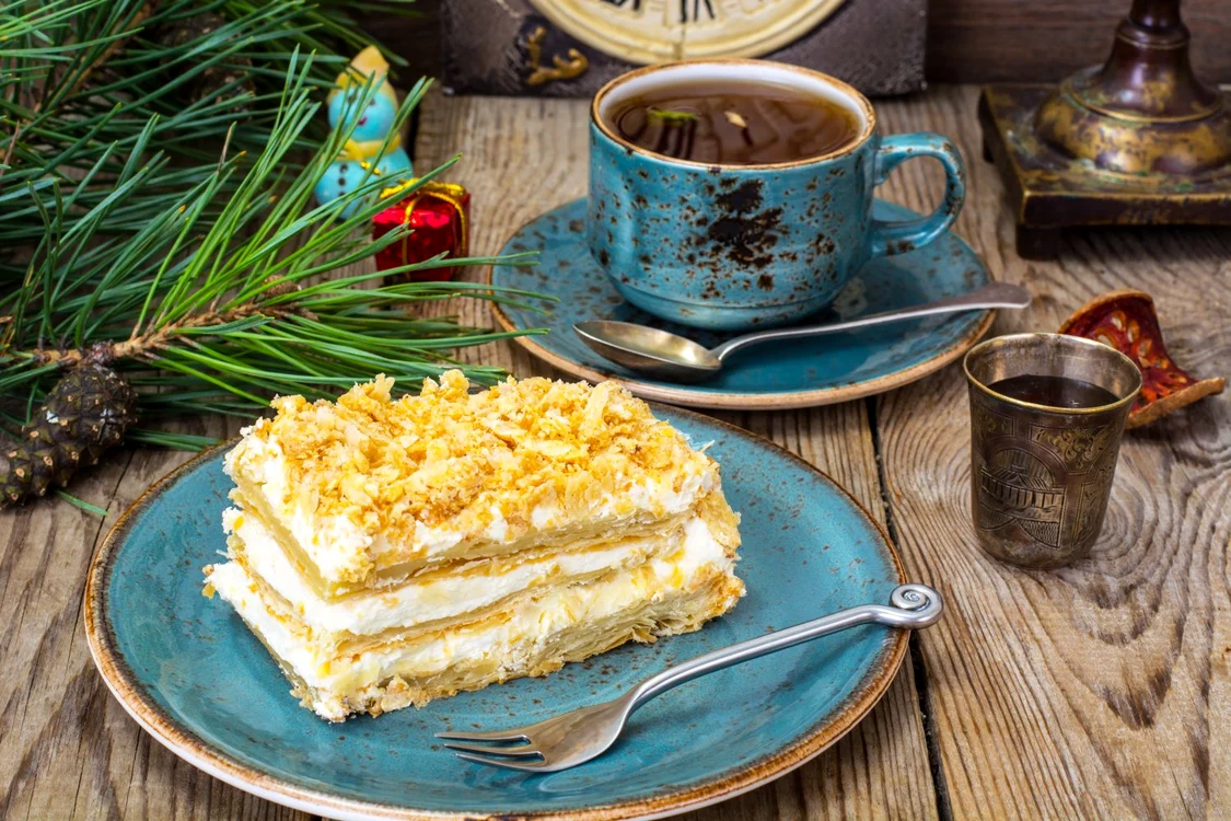 66345940   napoleon cake for christmas and new year  studio photo jpeg