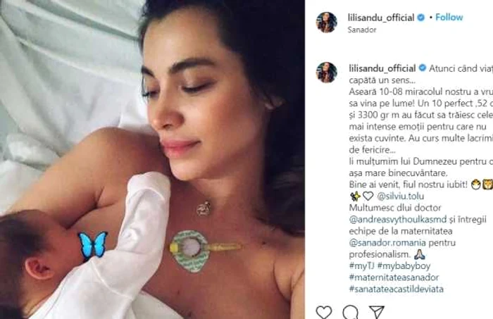 Lili Sandu şi băieţelul său, Thomas Jay