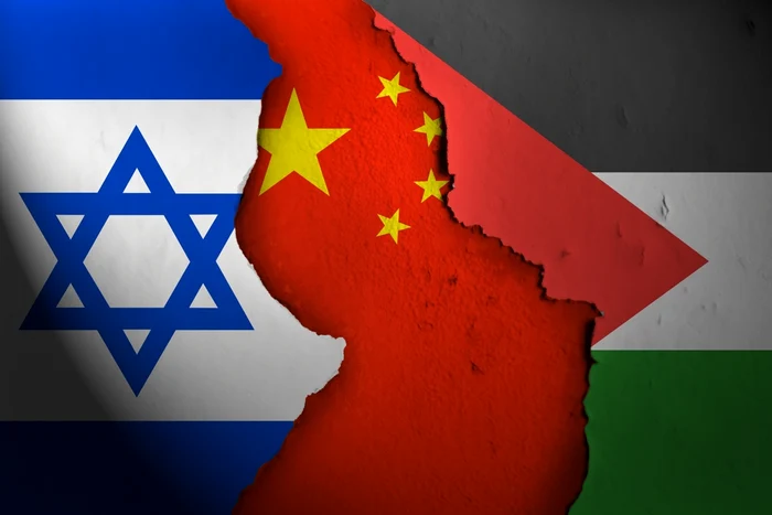 Drapele Israel, China și Palestina FOTO: Shutterstock