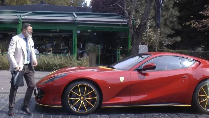 Dan Nicorescu a ieșit la o cafenea cu un Ferrari unicat în Româniafoto: BLITZ
