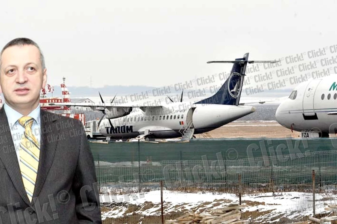 O aeronavă Tarom s-a întors, ieri, pe Aeroportul din Iaşi la scurt timp de la decolare, din cauza unor probleme la motor (Foto: Florin Chirica)