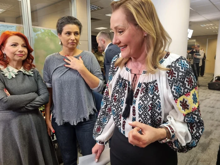 Elena Lasconi, în ie la sediul USR FOTO Adevărul