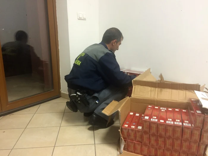 Întreaga cantitate de ţigări descoperită în timpul percheziţiilor a fost confiscată FOTO STPF Mehedinţi