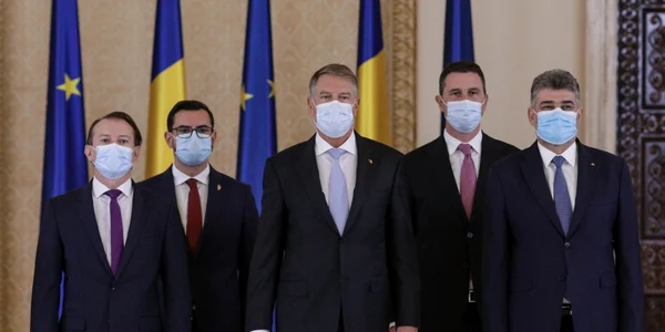 Ceremonie investire guvern Nicolae Ciucă palatul premier presedinte ministru ministri Cotroceni Klaus Iohannis  Florin Citu 25 noiembrie 2021 FOTO Inquam Photos / Octav Ganea