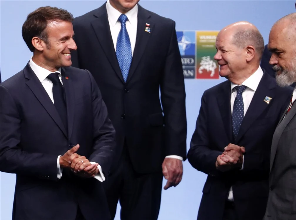 Macron și Scholz au anunțat noi ajutoare militare pentru Ucraina la Vilnius FOTO EPA-EFE