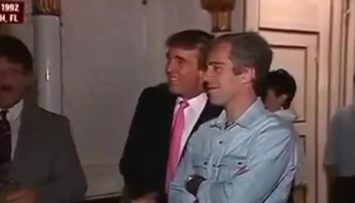 Donald Trump și Jeffrey Epstein/FOTO: Captură video