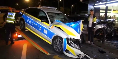 accident masina politie Pitesti, captura vide jpg