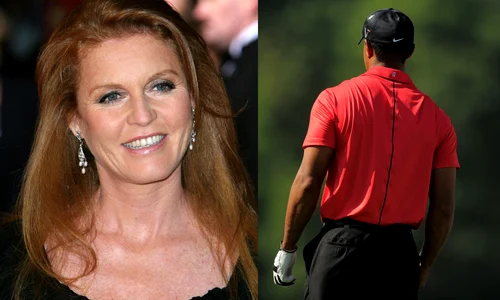 Sarah Ferguson și Tiger Woods foto Profimedia jpg