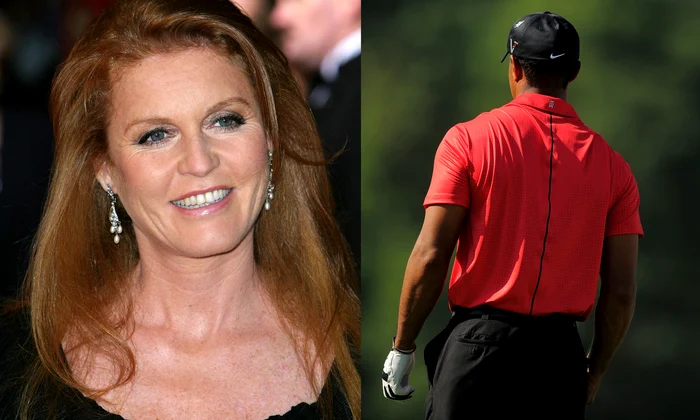 Sarah Ferguson și Tiger Woods  foto   Profimedia jpg
