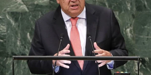 Antonio Guterres vorbind la Adunarea Generala a ONU FOTO EPA-EFE