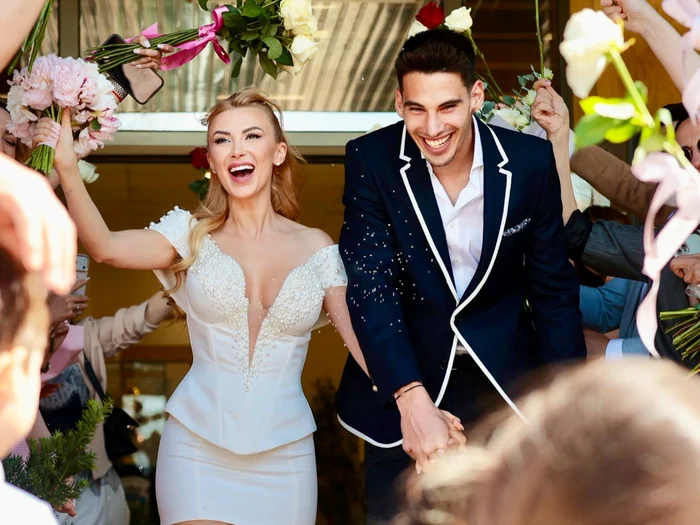 Andreea Bălan și Victor Cornea au avut un meniu variat la cununie / foto: social media