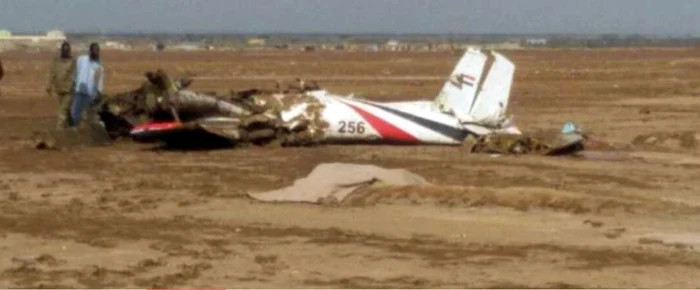 Avionul, prăbușit pe aeroportul din Port Sudan FOTO elaosboa.com