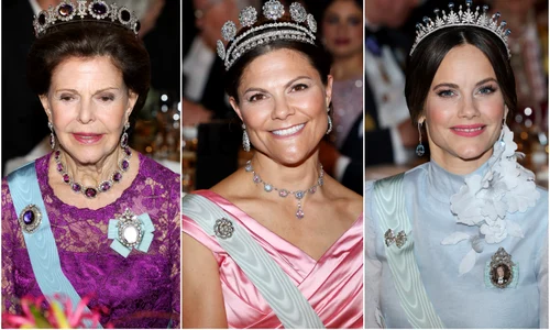Regina Silvia, Printesa Mostenitoare Victoria si Printesa Sofia a Suediei, coroane pretioase jpg