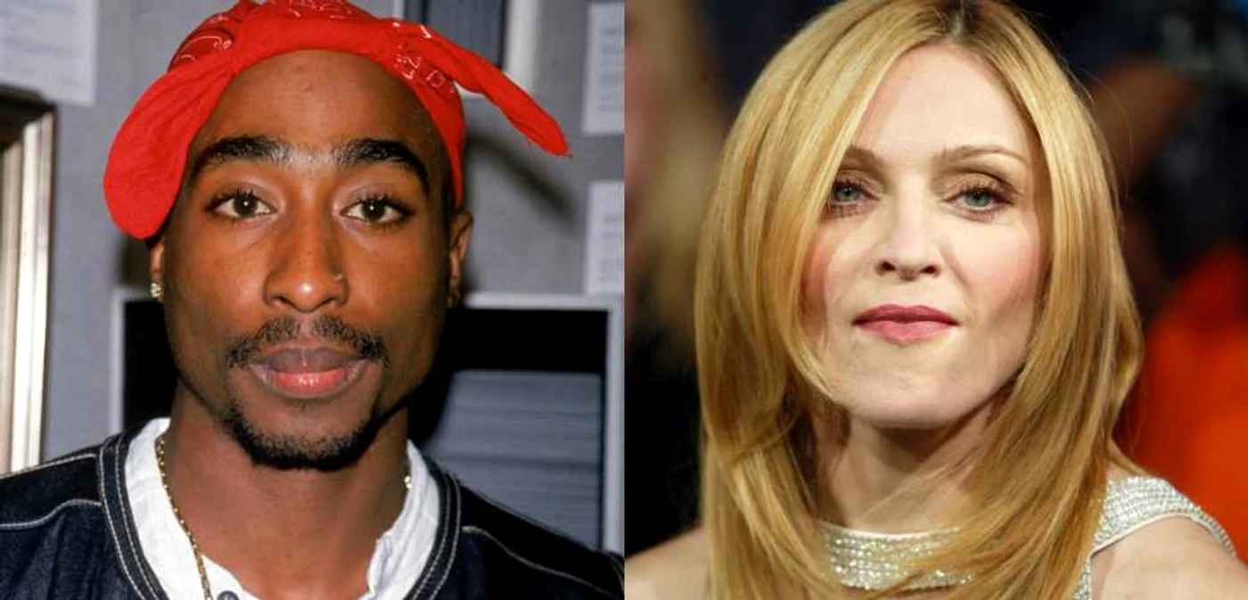 Tupac Shakur şi Madonna au avut o relaţie, pe care cântăreaţa a recunoscut-o abia în urmă cu doi ani FOTO Guliver/Getty Images/Colaj Adevărul