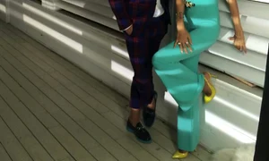 Cristina Spătar (43 de ani) alături de unul dintre modelele lui Cătălin Botezatu jpeg