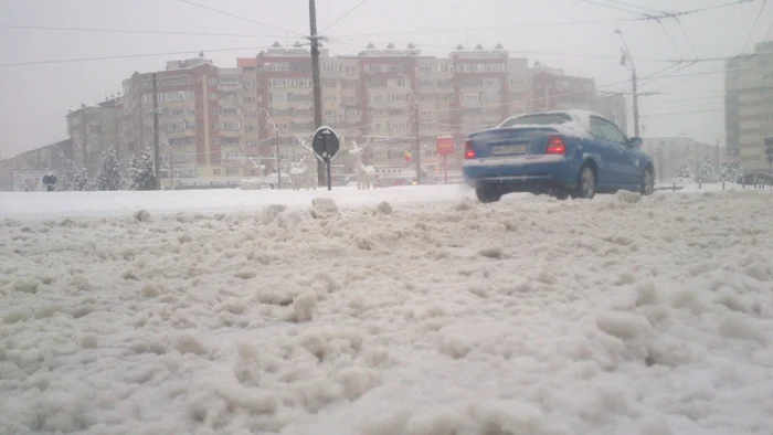 Iarna in toata regula in Baia Mare FOTO:Dragos Hojda/Adevarul