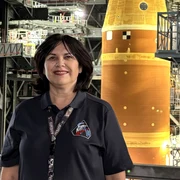 Ramona Gaza Artemis II KSC, Vehicle Assembly Building jpg