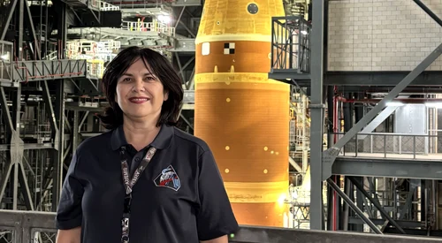 Ramona Gaza Artemis II   KSC, Vehicle Assembly Building jpg