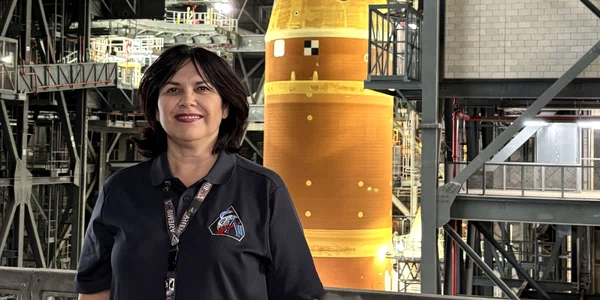 Ramona Gaza Artemis II   KSC, Vehicle Assembly Building jpg