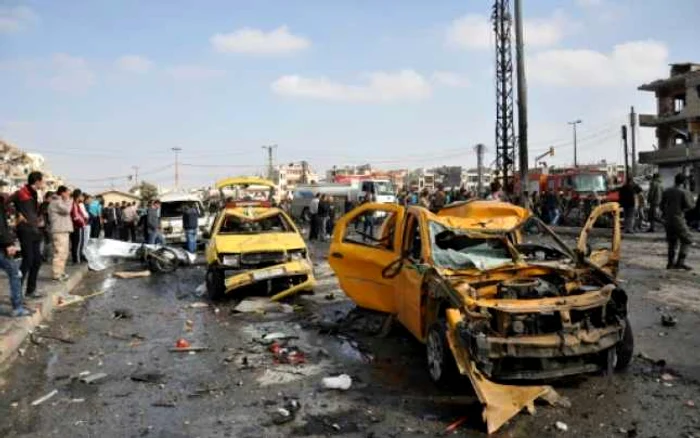 Atentat în oraşul sirian Homs Foto: AFP