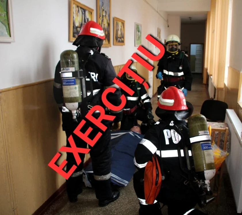 Exerciţiu de amploare la Ţăndărei FOTO ISU Ialomiţa