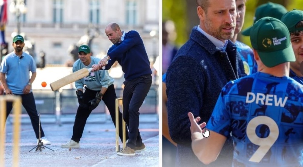 Prințul William a transformat strada din fața Palatului Buckingham într-un teren de sport. Cu cine a jucat crichet