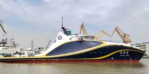 Zhu Hai Yun prima navă operată de inteligenţă artificială foto twitter