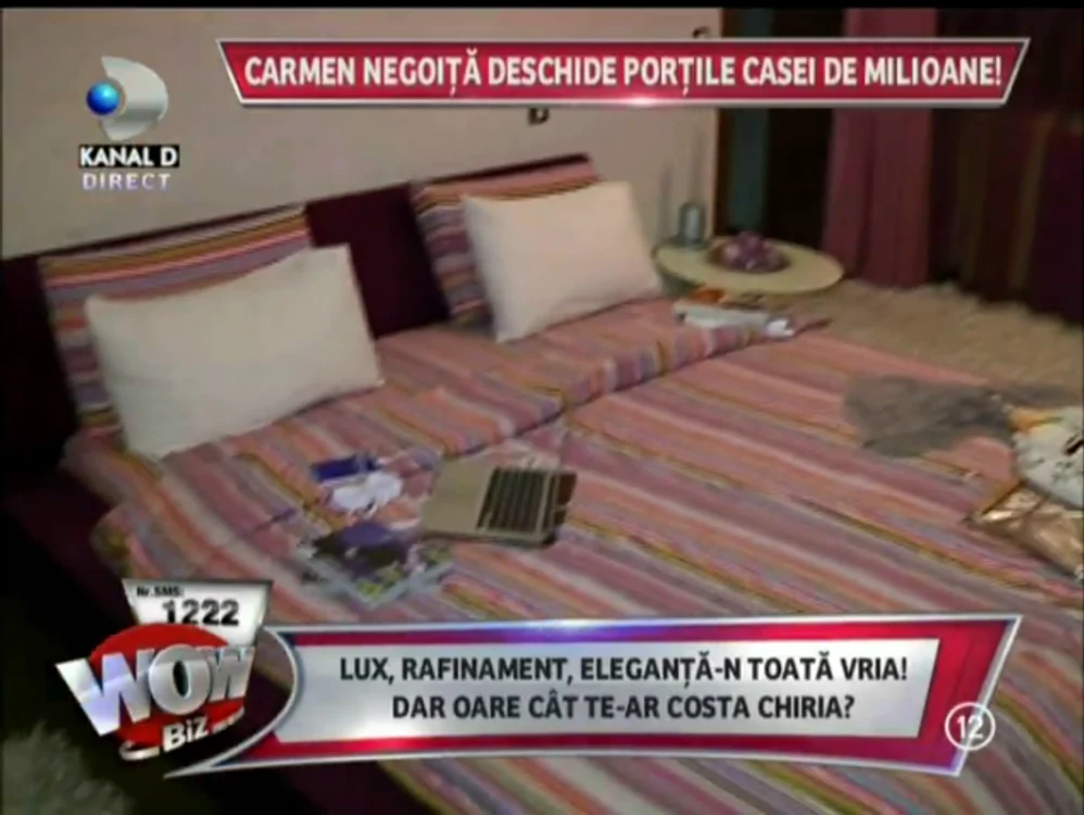 Acesta este patul lui Carmen (captură: Kanal D)