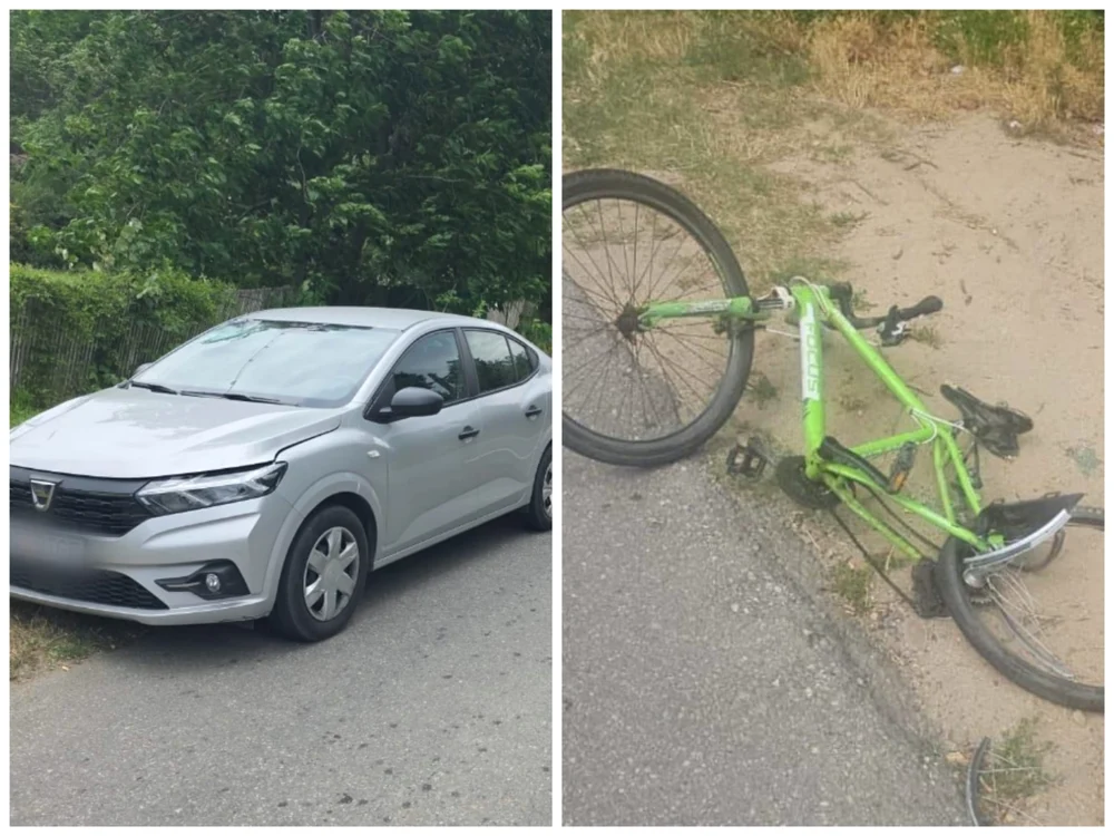 Copilul a fost lovit de un autoturism condus de un bărbat de 61 ani FOTO: IPJ Olt