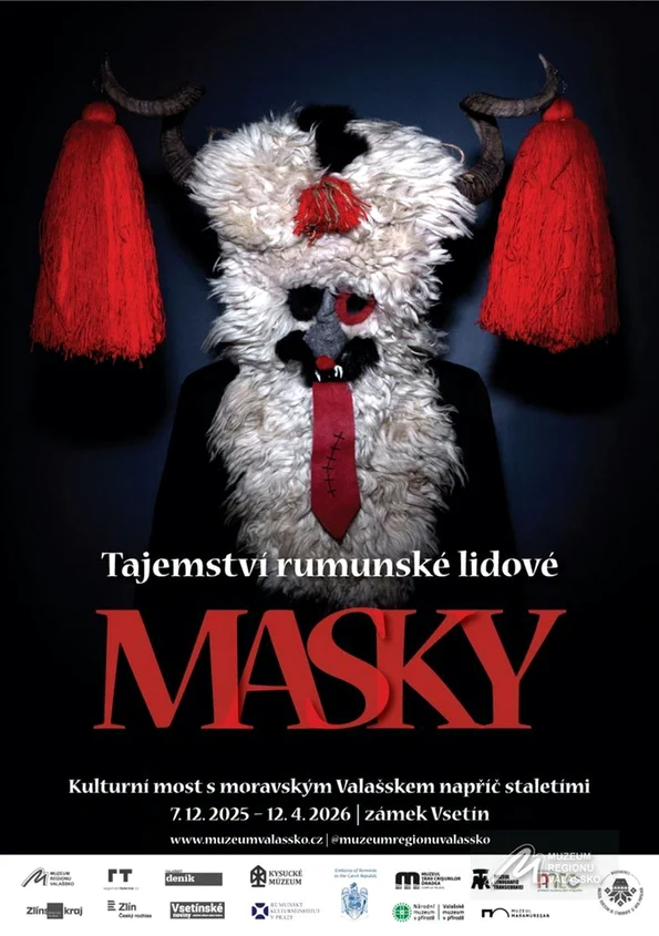 Expoziție de măști populare românești, la Castelul Vsetin din Cehia